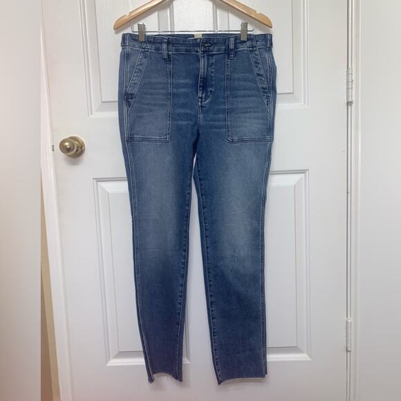 MADEWELL Women’s Midrise Stovepipe Jeans Shealy Wash. Raw Hem Edition.  Size 30 - Picture 4 of 16